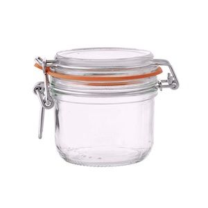 LE PARFAIT France Vintage Glass Terrine Canning Jar Wire Rubber Gasket Seal 350g